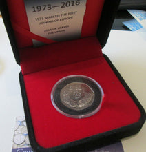 Load image into Gallery viewer, END OF AN ERA Royal Mint 1973 BUnc Coin FIFTY Pence 50p EEC BOX/COA BREXIT
