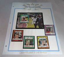 Load image into Gallery viewer, 1986 QUEEN ELIZABETH II 60TH BIRTHDAY ST VINCENT STAMPS &amp; ALBUM SHEET
