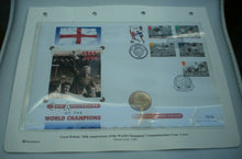 Load image into Gallery viewer, 1966-1996 30TH ANNIVERSARY OF THE WORLD CHAMPIONS BUNC £2 COIN COVER PNC/INFO
