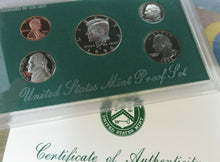 Load image into Gallery viewer, USA PROOF 5 COIN SET 1996 SANFASICO MINT KENEDY 1/2 DOLLAR - CENT US MINT
