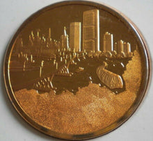Load image into Gallery viewer, THE UNFINISHED MEDALLION SINGAPORE 1959-1984 PROOF LIKE BRONZE MEDAL &amp; INFO CARD
