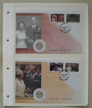 Load image into Gallery viewer, 1947-1997 ENGAGEMENT &amp; GARDEN PARTY QEII &amp; PRINCE PHILIP DOUBLE STAMP COVER
