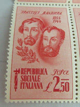 Load image into Gallery viewer, 1944 ITALY SOCIALIST REPUBLIC £2.50 STAMPS BLOCK OF 4 STAMPS IN STAMP HOLDER
