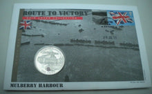 Load image into Gallery viewer, 2004 MULBERRY HARBOUR ROUTE TO VICTORY BUNC GIBRALTAR 1 CROWN COIN COVER PNC/COA
