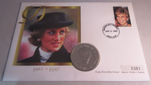 Load image into Gallery viewer, 1997 DIANA PRINCESS OF WALES 1961-1997 ONE DOLLAR COIN COVER PNC

