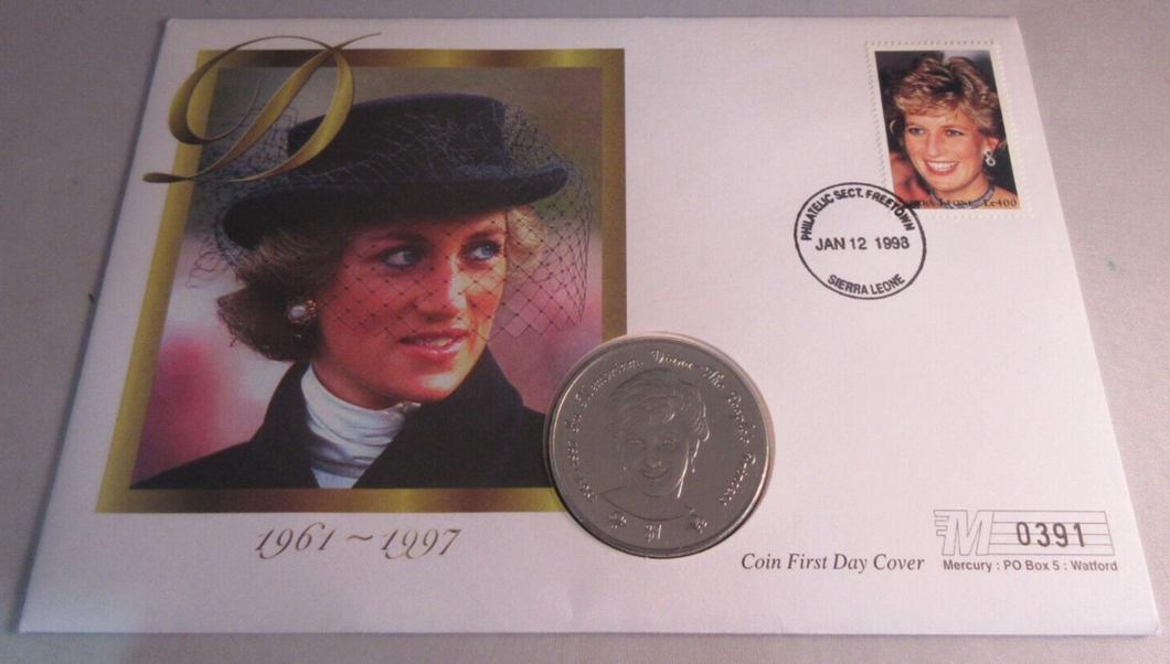 1997 DIANA PRINCESS OF WALES 1961-1997 ONE DOLLAR COIN COVER PNC