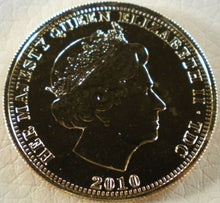 Load image into Gallery viewer, 2010 WILLIAM &amp; CATHERINE ENGAGEMENT GOLD PLATED ONE CROWN COIN
