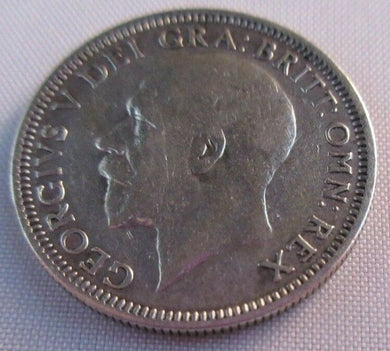 1934 KING GEORGE V BARE HEAD .500 SILVER ONE SHILLING COIN IN CLEAR FLIP