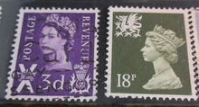 Load image into Gallery viewer, WALES LOW VALUE DEFINITIVE ISSUE STAMPS WITH CLEAR FRONTED STAMP HOLDER
