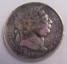 Load image into Gallery viewer, 1820 GEORGE III SILVER SIXPENCE PRESENTED IN CLEAR FLIP
