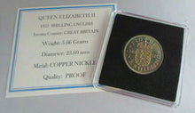 Load image into Gallery viewer, 1953 QUEEN ELIZABETH II PROOF ENGLISH ONE SHILLING COIN IN CAPSULE WITH COA
