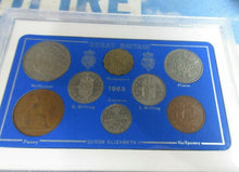 Load image into Gallery viewer, UK 1965 QUEEN ELIZABETH II 8 COIN SET IN CLEAR CASE ROYAL MINT BOOK OPTIONAL
