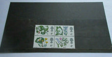 Load image into Gallery viewer, 1966 FLOWERS 4d BLOCK OF 4 STAMPS MNH WITH CLEAR FRONTED STAMP HOLDER
