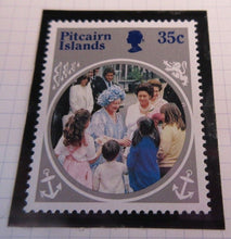 Load image into Gallery viewer, 1985 HMQE QUEEN MOTHER 85th ANNIV COLLECTION PITCAIRN ISLANDS STAMPS ALBUM SHEET
