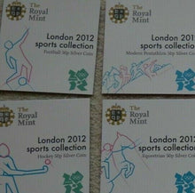 Load image into Gallery viewer, 2012 Royal Mint London Olympics Silver 50p Sport Collection Full Set COA + BOX

