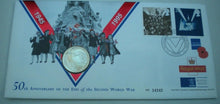 Load image into Gallery viewer, 1995 50TH ANNIVERSARY OF THE END OF THE SECOND WORLD WAR BUNC £2 COIN COVER PNC
