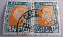 Load image into Gallery viewer, SOUTH AFRICA CORONATION A BEAUTIFUL SET OF STAMPS WITH CLEAR FRONT STAMP HOLDER
