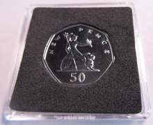 Load image into Gallery viewer, 2019 BRITANNIA QEII BUNC 50P FIFTY PENCE COIN WITH QUAD CAPSULE &amp; COA
