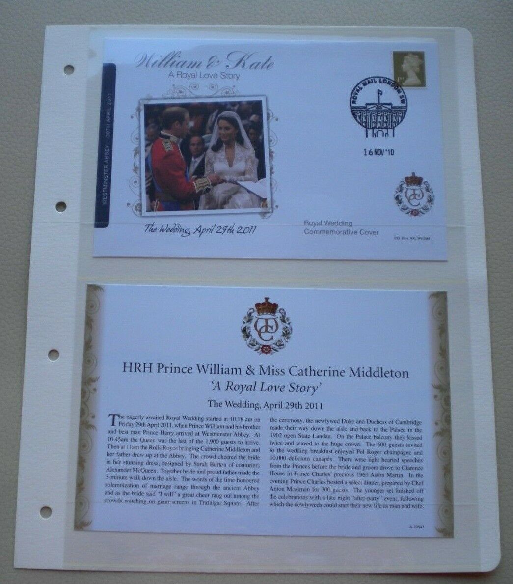 2011 WILLIAM & KATE - A ROYAL LOVE STORY - THE WEDDING APRIL 29TH 2011 COVER
