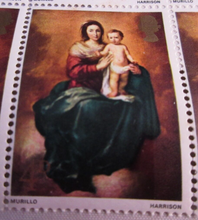 Load image into Gallery viewer, 1967 MURILLO HARRISON MADONNA &amp; CHILD 4d 15 X STAMPS MNH WATER DAMAGED
