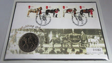 Load image into Gallery viewer, 1977 GOLDEN WEDDING ANNIVERSARY, ALL THE QUEEN&#39;S HORSES SILVER JUBILEE CROWN PNC
