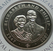 Load image into Gallery viewer, 2007 DIAMOND WEDDING ANNIVERSARY ROYAL MARRIED LIFE BUNC 1 DOLLAR COIN COVER PNC
