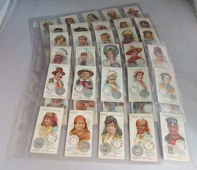 WILLS CIGARETTE CARDS TIME & MONEY COMPLETE SET OF 50 IN CLEAR PLASTIC PAGES
