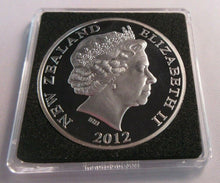 Load image into Gallery viewer, 2012 QEII DIAMOND JUBILEE SILVER PROOF NEW ZEALAND $1 ONE DOLLAR COIN BOX &amp; COA
