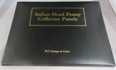 INDIAN HEAD PENNIES ISSUED 1879 & 1880 WITH POSTAGE STAMPS IN FOLDER