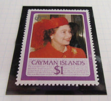 Load image into Gallery viewer, 1986 QUEEN ELIZABETH II 60TH BIRTHDAY CAYMAN ISLANDS STAMPS &amp; ALBUM SHEET
