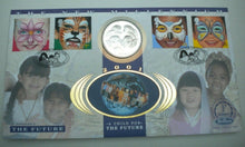 Load image into Gallery viewer, 1999 A CHILD FOR THE FUTURE 1 ROYAL GIBRALTAR COIN BENHAM SILK COVER WITH COA
