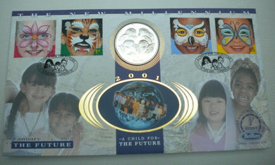 1999 A CHILD FOR THE FUTURE 1 ROYAL GIBRALTAR COIN BENHAM SILK COVER WITH COA