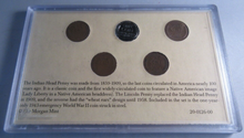 Load image into Gallery viewer, USA 1909-1958 FIVE DECADES OF LINCOLN WHEAT EARS PENNIES IN HARD CASE
