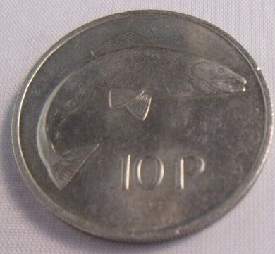 EIRE 10p 1974 TEN PENCE BUNC PRESENTED IN CLEAR FLIP