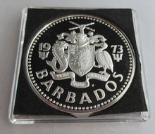 Load image into Gallery viewer, 1973 NEPTUNE GOD OF THE SEA SILVER PROOF BARBADOS $10 COIN BOX &amp; COA
