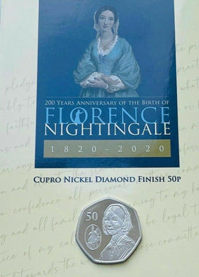 2020 Bicentenary of the Birth of Florence Nightingale 50p Diamond Finish sealed