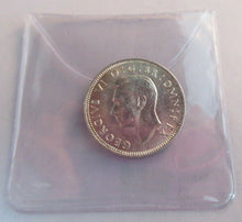 Load image into Gallery viewer, 1942 KING GEORGE VI BARE HEAD .500 SILVER UNC ONE SHILLING COIN &amp; CLEAR FLIP S2
