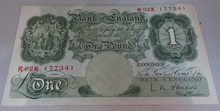 Load image into Gallery viewer, 1955 O&#39;BRIEN £1 ONE POUND BANK NOTES CONSECUTIVE RUN 5 NOV 1955 R02K 177337-41
