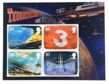 Load image into Gallery viewer, 4Thunderbirds Lenticular 3D Effect postage Stamps ,Mini Sheet Gerry Anderson MNH
