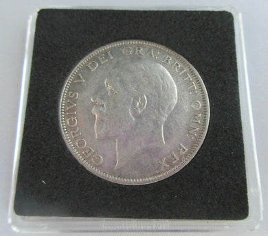 1932 GEORGE V BARE HEAD COINAGE HALF 1/2 CROWN EF-UNC CROWNED SHIELD