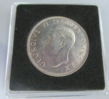 Load image into Gallery viewer, 1943 GEORGE VI BARE HEAD COINAGE HALF 1/2 CROWN UNC IN QUADRANT CAPSULE
