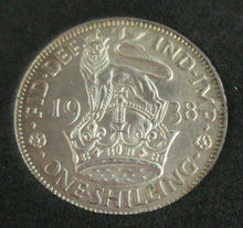 Load image into Gallery viewer, 1938 KING GEORGE VI BARE HEAD .500 SILVER PAIR OF ONE SHILLING COINS BOTH BOXED
