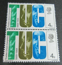 Load image into Gallery viewer, 1968 BRITISH TUC 4d 11 STAMPS MNH WITH STAMP HOLDER
