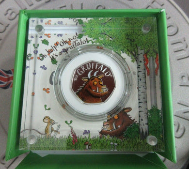 2019 The Gruffalo Colourized Silver Proof Royal Mint 50p Cased&Boxed With COA