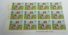 Load image into Gallery viewer, 1979 WELSH SPRINGER SPANIEL 10 1/2p BLOCK OF 12 STAMPS MNH
