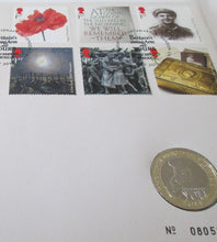 Load image into Gallery viewer, UK 2014 The Great War 1914-1918 Royal Mint BUnc £2 Two Pound Coin Cover PNC
