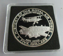 Load image into Gallery viewer, 2008 HISTORY OF THE RAF TIGER MOTH AVRO ANSON S/PROOF $5 DOLLAR COIN BOX COA
