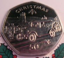 Load image into Gallery viewer, 1983 MODEL T FORD PROOF 50P MERRY CHRISTMAS 50P COIN IN CHRISTMAS CARD
