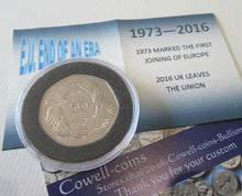 Load image into Gallery viewer, END OF AN ERA Royal Mint 1973 BUnc Coin FIFTY Pence 50p EEC BOX/COA OUT OF EU
