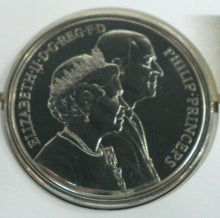 Load image into Gallery viewer, 1947-1997 THE GOLDEN WEDDING COMMEMORATIVE BUNC £5 COIN COVER PNC WITH INFO CARD
